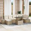 vidaXL Set Divano da Giardino con cuscino 8 pcs beige e panna
