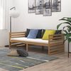 vidaXL Divano Letto con Materasso 90x200 cm Ambra Legno Massello Pino