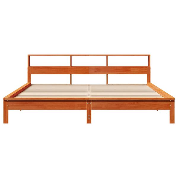 vidaXL Letto senza Materasso Marrone Cera 180x200 cm in Legno di Pino