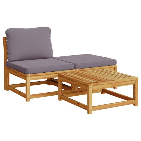 vidaXL Set Salotto da Giardino 5 pz con Cuscini Legno Massello Acacia