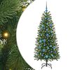 vidaXL Albero di Natale artificiale con 150 LED Verde 150 cm PE e PVC