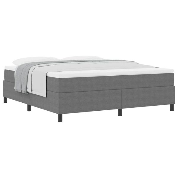 vidaXL Letto a molle Grigio chiaro e bianco 180 x 200 cm