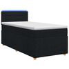vidaXL Letto box spring con materasso Nero 90 x 200 cm Tessuto