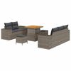 vidaXL Set Divano da Giardino 8 pcs Grigio polyrattan