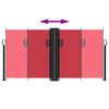 vidaXL Tenda da Sole Laterale Retrattile Rossa 120x1000 cm