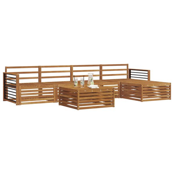 vidaXL Set di divani da esterno 6 pcs Naturale