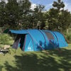 vidaXL Tenda a tunnel con tetto Blu e Grigio 740 x 370 x 220 cm