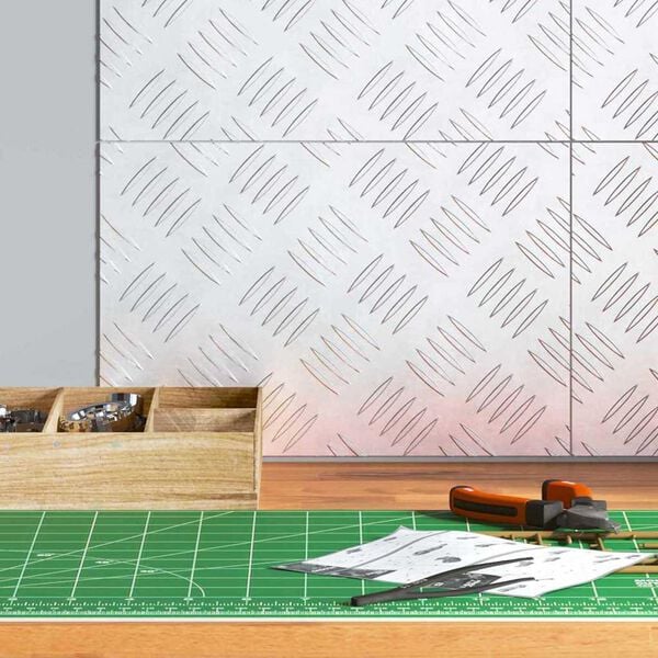 vidaXL Gradini per Scale 4 pcs Argento 30 x 20 cm Alluminio