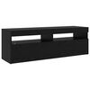 vidaXL Mobile TV 2 pcs Rovere Nero 260 x 37 x 40 cm Legno multistrato