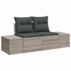 vidaXL Set Divano da Giardino 7 pcs Grigio chiaro polyrattan