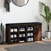 vidaXL Panca Porta Scarpe Rovere Fumo 102x32x50 cm Legno Multistrato