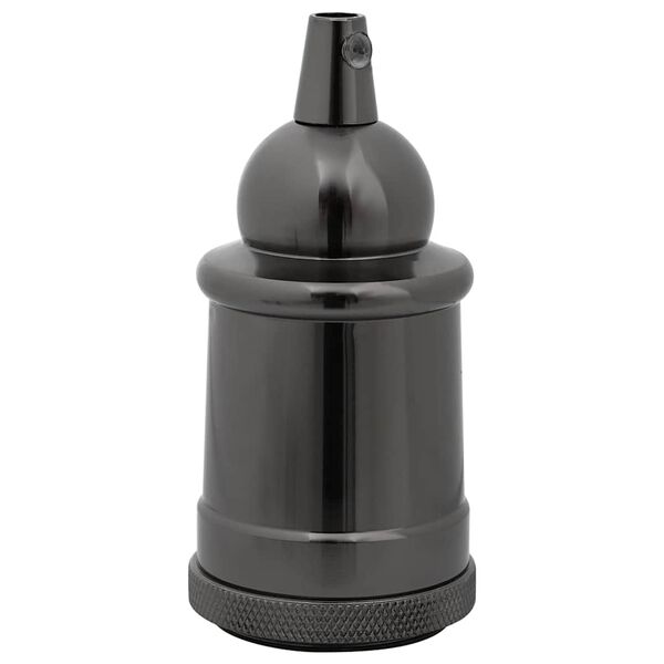 vidaXL Portalampade 2 pz Nero Lucido E27