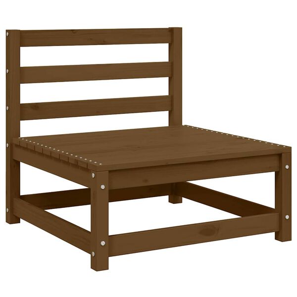 vidaXL Set Salotto da Giardino 3 pz Ambrato in Legno Massello di Pino