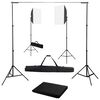vidaXL Kit per Studio Fotografico con Luci Softbox e Fondale