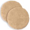 vidaXL Federa 2 pz HEERLEN Crema &Oslash; 60 cm Pelliccia di Coniglio Finta
