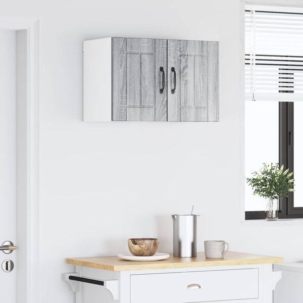 vidaXL Mobile da cucina 2 pcs Grigio Sonoma 30 x 31 x 40 cm