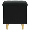 vidaXL Pouf contenitore con cuscino Nero 40 x 40 x 45 cm Velluto