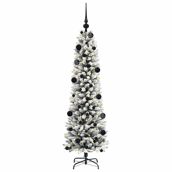 vidaXL Albero di Natale artificiale con 150 LED Bianco 150 cm