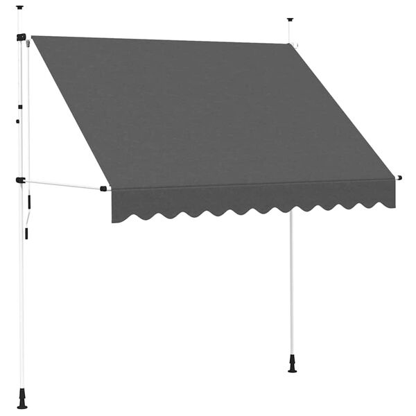 vidaXL Tenda da Sole Retrattile Manuale 250 cm Antracite