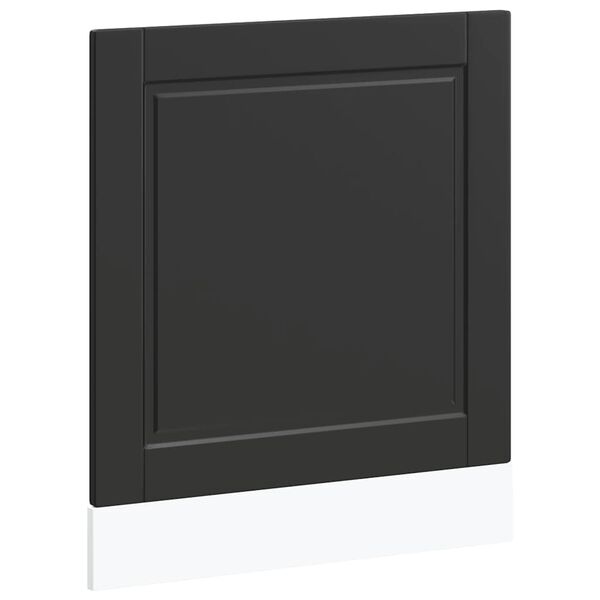 vidaXL Pannello Lavastoviglie Porto Nero 60x1,5x67 cm in Truciolato