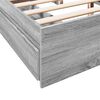 vidaXL Giroletto Cassetti Grigio Sonoma 150x200 cm Legno Multistrato