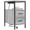 vidaXL Armadio da Notte con cassetto Grigio Sonoma 30 x 48 x 61 cm
