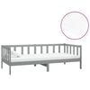 vidaXL Divano Letto con Materasso 90x200 cm Grigio in Legno di Pino
