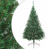 vidaXL Albero di Natale Artificiale Met&agrave; con Supporto Verde 180 cm PVC