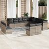 vidaXL Set Divani Giardino 13 pz con Cuscini Grigio Chiaro Polyrattan