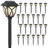 vidaXL Luci solari da esterno con picchetto 24 pz Bianco caldo 42 cm