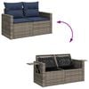 vidaXL Set Divano da Giardino 5 pz con Cuscini Grigio in Polyrattan