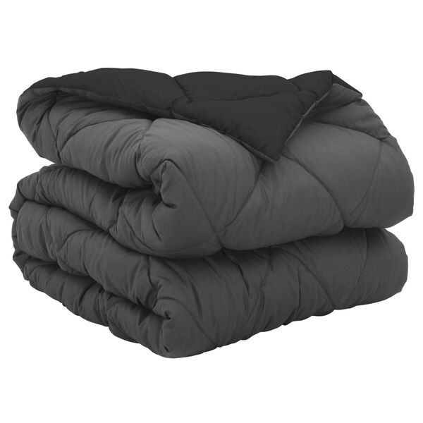 vidaXL Piumone Completo Annuale Nero e antracite 200 x 140 cm