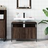 vidaXL Mobile Lavabo Bagno Rovere Marrone 80x30x60cm Legno Multistrato