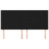 vidaXL Testiera Nera 160x5x118/128 cm Tessuto
