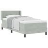 vidaXL Letto a molle con testiera Grigio chiaro 200 x 80 cm Velluto