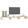 vidaXL Supporto per Monitor 80x24x10,5 cm in Legno Massello di Pino