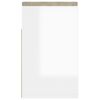 vidaXL Panca Porta Scarpe Cuscino Bianco Lucido 104x30x49 Multistrato