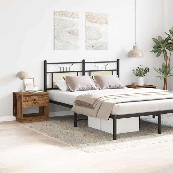 vidaXL Comodino 2 pcs Legno vecchio 45 x 34 x 44 cm Legno multistrato