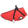 vidaXL Cappotto per Cani con imbracatura Rosso L52 Pile e Poliestere