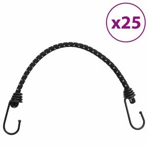 vidaXL Corde Elastiche con Strisce Riflettenti e Ganci 25 pz 38 cm