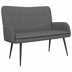 vidaXL Divano a 2 Posti Grigio Scuro 115 x 61 x 87 cm Tessuto