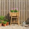 vidaXL Vaso da Giardino con Supporto Naturale 50 x 38 x 74 cm Bamb&ugrave;