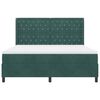 vidaXL Letto con Box Springs LED e Materasso Verde Scuro 180 x 200 cm