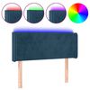 vidaXL Testiera a LED Blu scuro 93x16x78/88 cm in Velluto