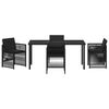 vidaXL Set da Pranzo per Giardino 5 pcs Nero