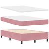 vidaXL Letto a Sorgente LED con materasso Rosa 120 x 200 cm Tessuto