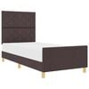 vidaXL Struttura del letto Marrone scuro 100 x 200 cm Tessuto