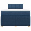 vidaXL Giroletto a Molle con Materasso Blu 120x200 cm in Tessuto
