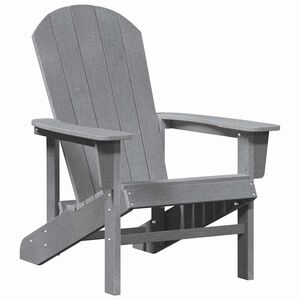 vidaXL Sedia Adirondack Grigio chiaro 82 x 74 x 92 cm HDPE