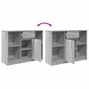 vidaXL Credenza con Cassetto Grigio Sonoma 101x35x76 cm in Truciolato